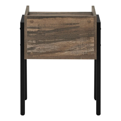 Accent Side Table, Reclaimed Wood Look, 2-Tier