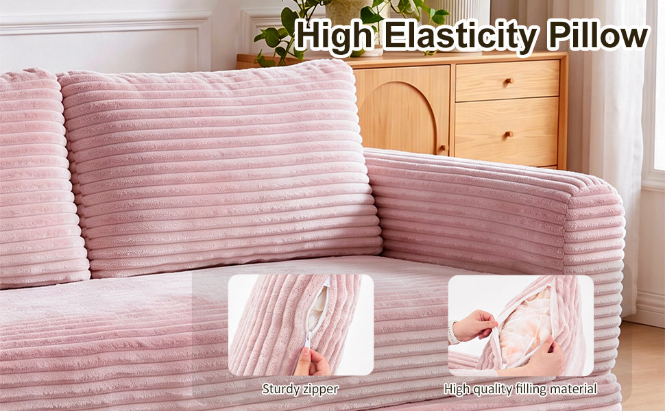 55 Inch Convertible Futon Sofa and Bed Set