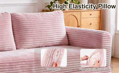 55 Inch Convertible Futon Sofa and Bed Set