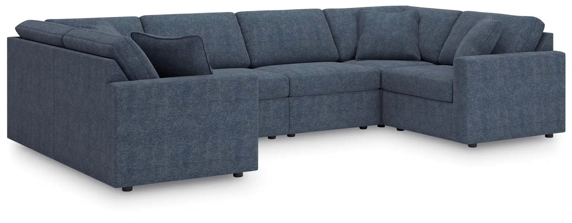 Modmax Sectional Ink blue fabric stationary sofa in an L-shape on Tampa Home & Garden Store
