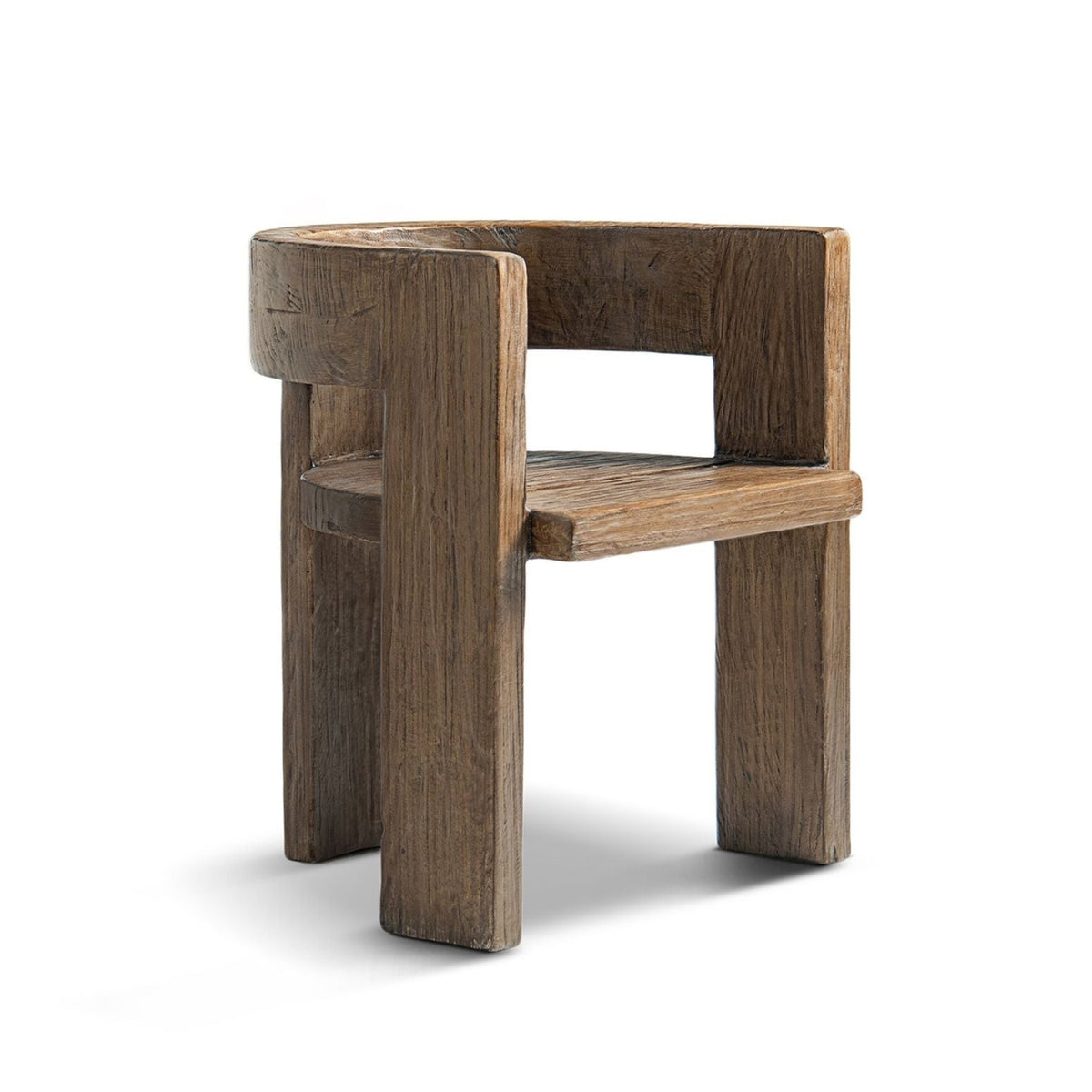 HouseOfZazla Accent curved dining chair with sculptural wooden frame in dark brown on Tampa Home & Garden Store