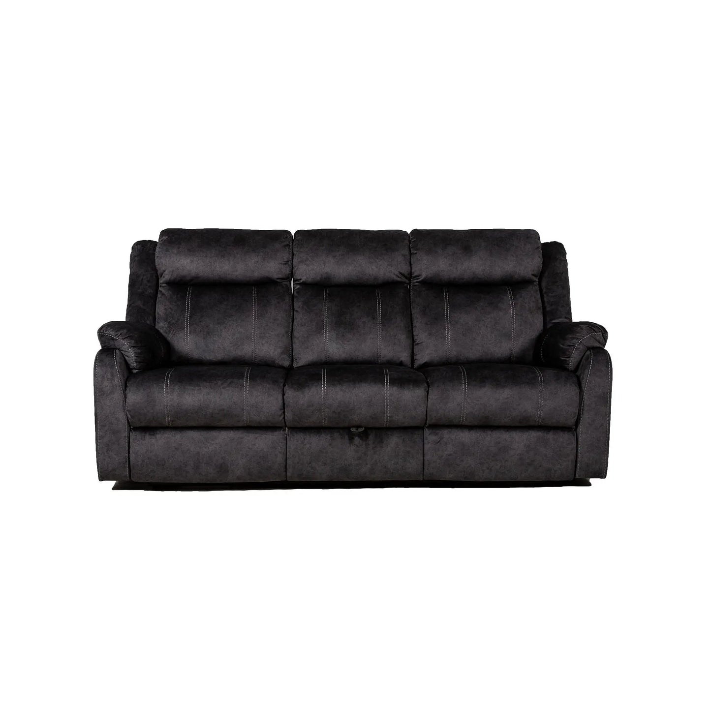 Sonet Domino reclining sofa 3-seat dark charcoal fabric by Unique Piece Furniture on Tampa Home & Garden Store