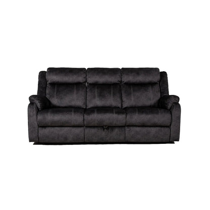 Sonet Domino reclining sofa 3-seat dark charcoal fabric by Unique Piece Furniture on Tampa Home & Garden Store