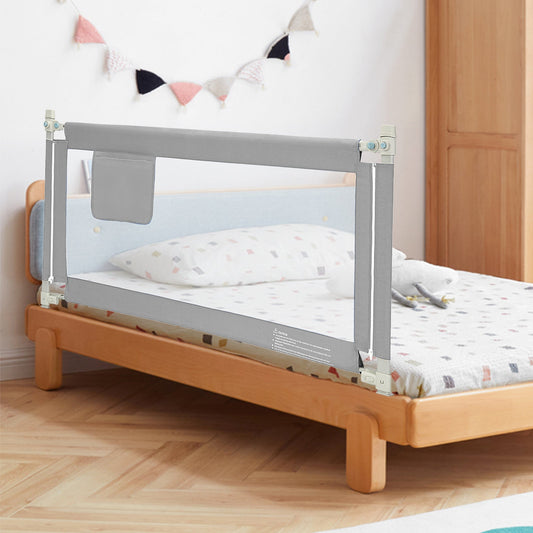 57 Inch Toddlers Vertical Lifting Baby Bed Rail Guard with Lock - Tampa Home & Garden Store