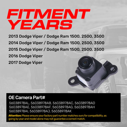 Backup camera for 2013–2017 Dodge Ram and Viper, OEM replacement by Master Tailgaters on Tampa Home & Garden Store