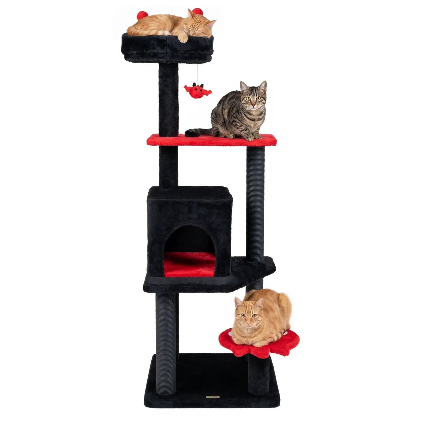 57 Gothic Cat Tower with Perch and Spider Toy