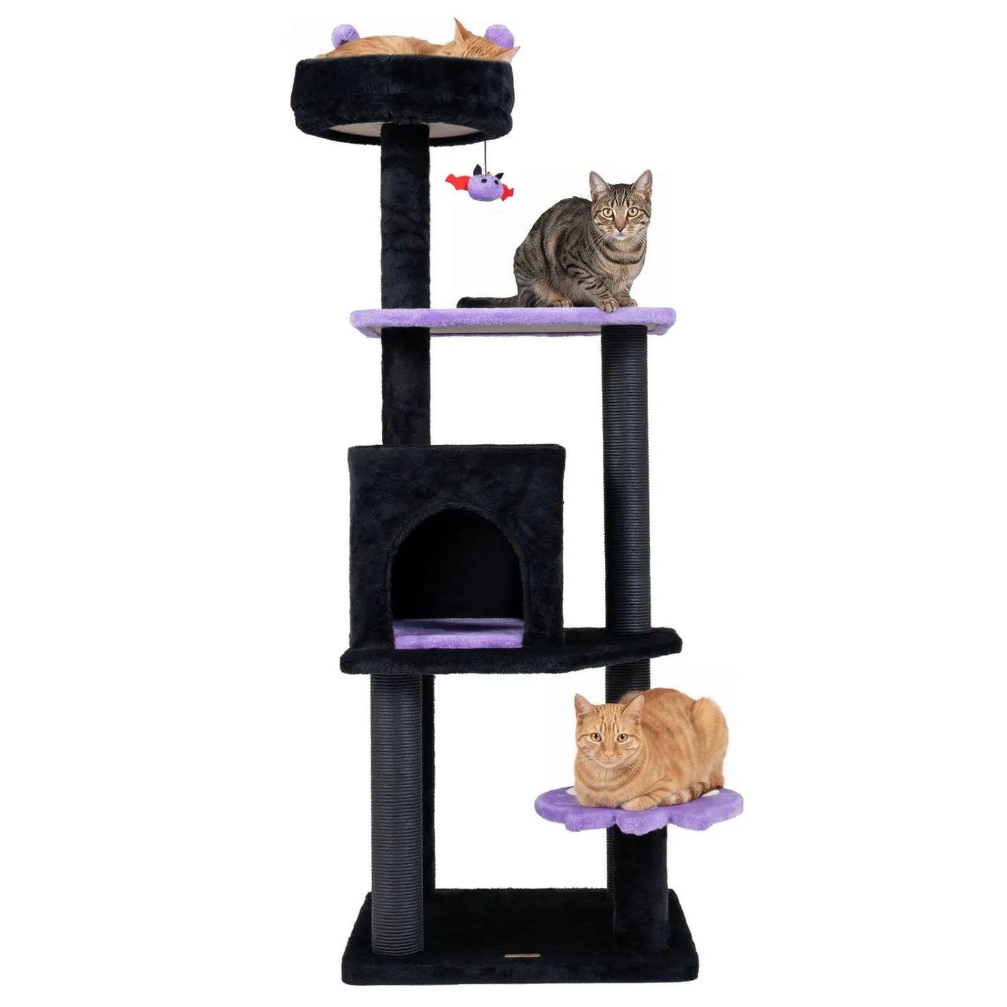 57 Gothic Cat Tower with Perch and Spider Toy