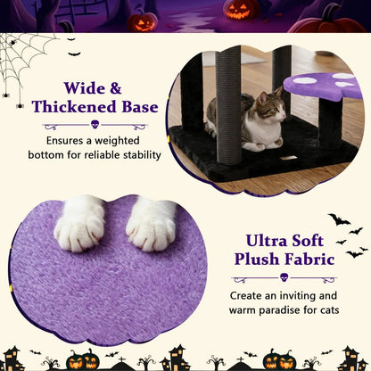 57 Gothic Cat Tower with Perch and Spider Toy