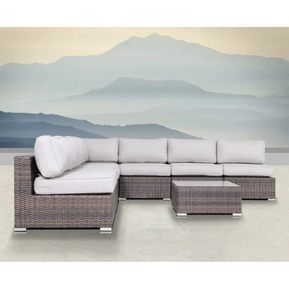 Seating set with cushions, wicker, 4-piece outdoor set by Unique Piece Furniture on Tampa Home & Garden Store
