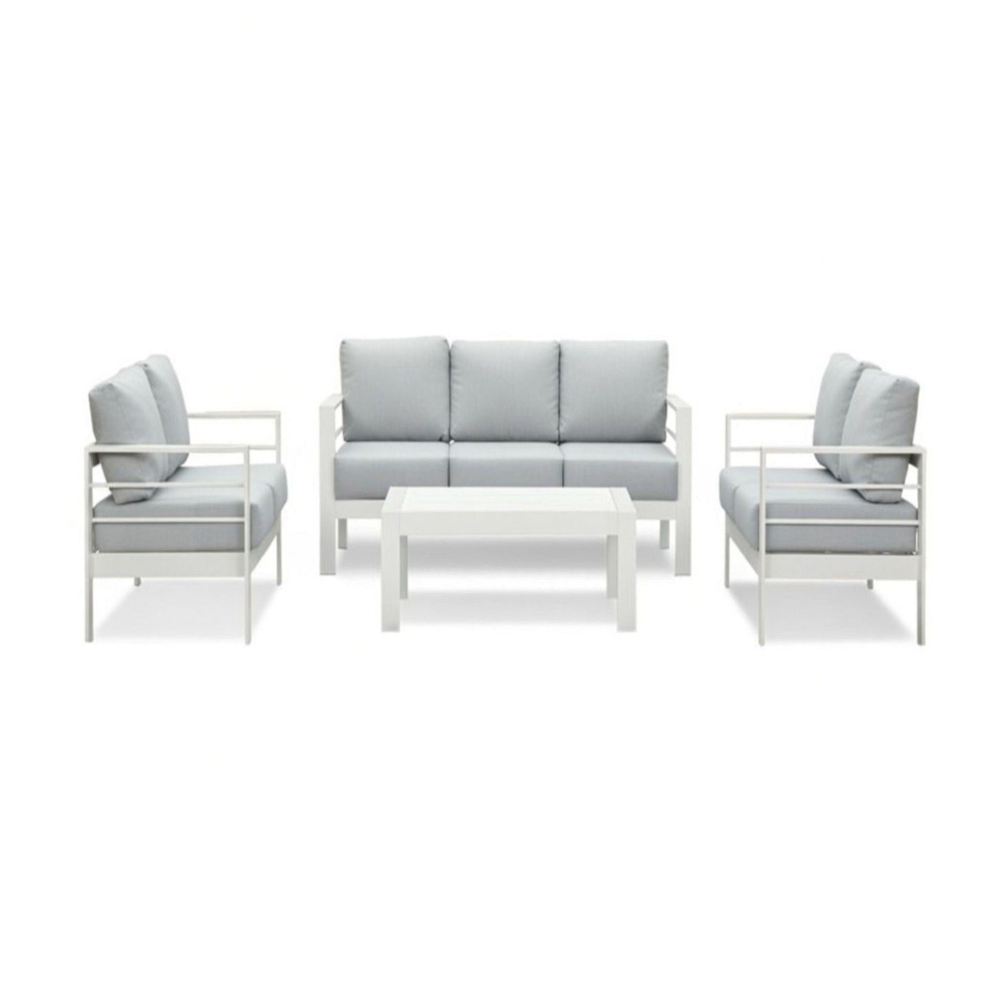 Outdoor Iron Patio Set With The Thick Cushions