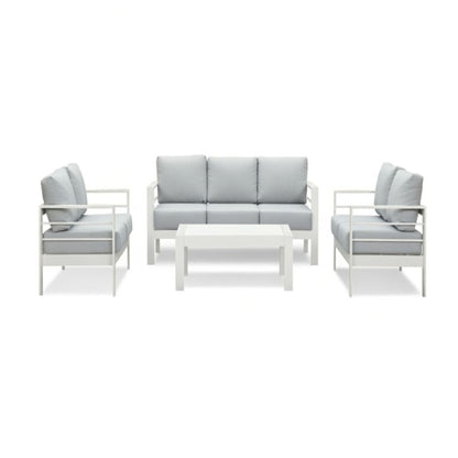Outdoor Iron Patio Set With The Thick Cushions
