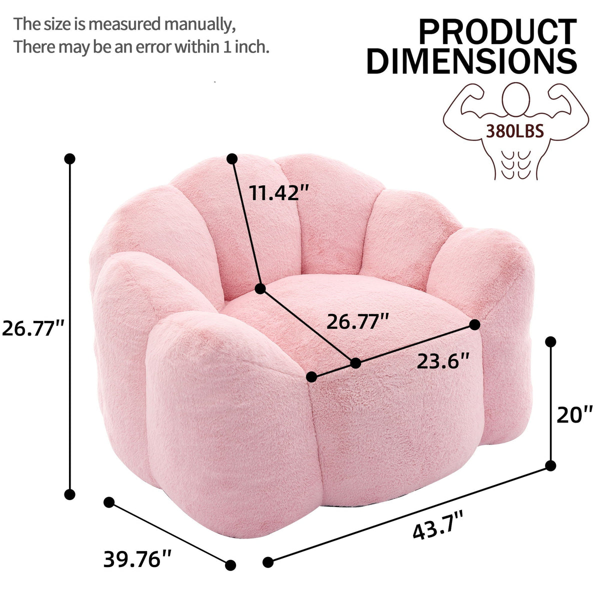 Elegant Lotus Style Pull Down Sofa with Legs