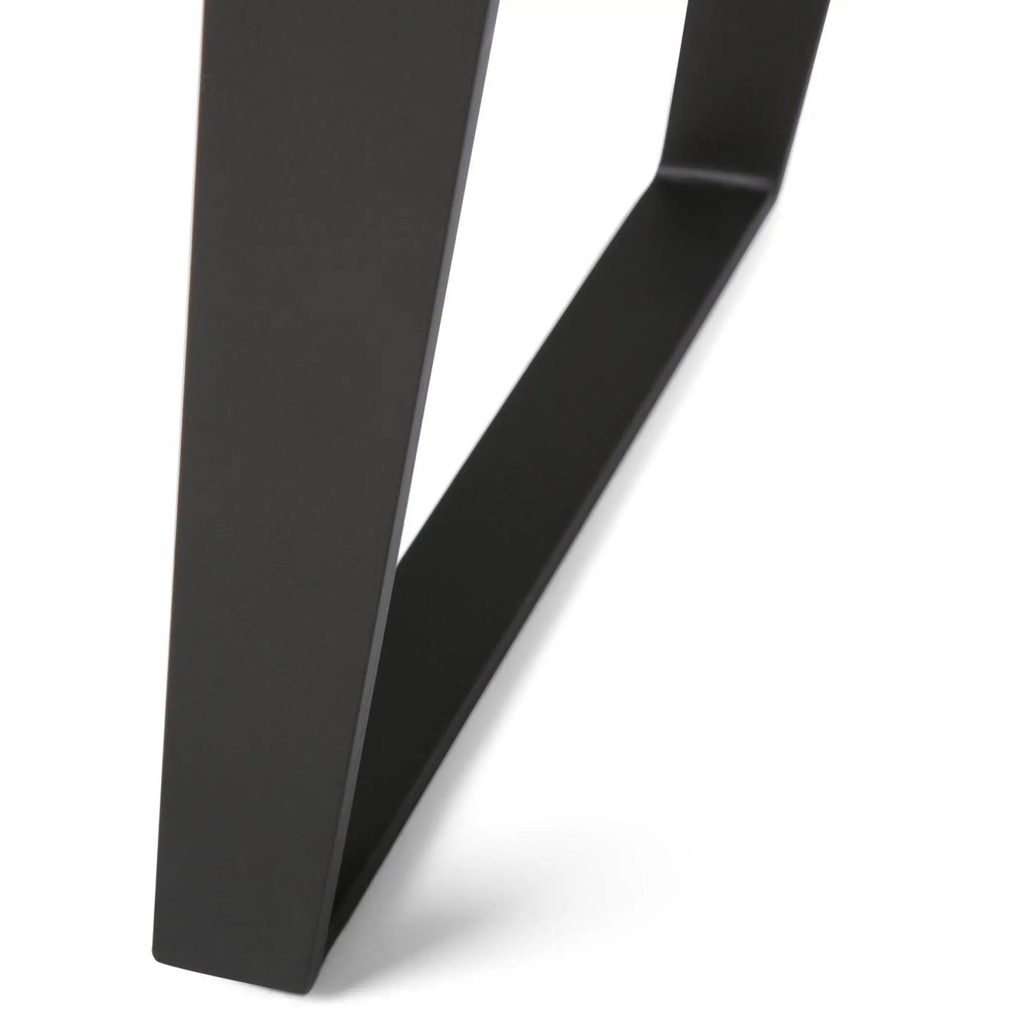 Lowry handcrafted console sofa table with black metal curved legs on Tampa Home & Garden Store