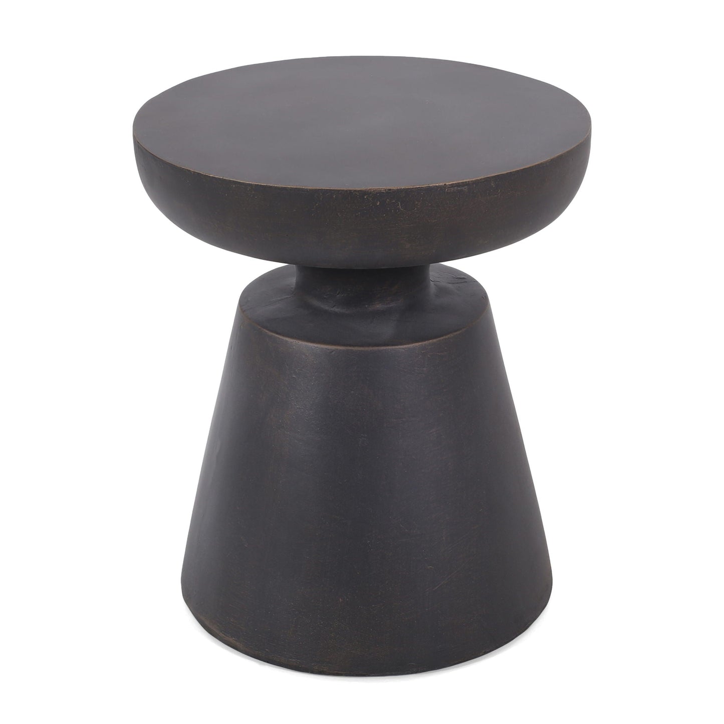 Outdoor lightweight concrete end table with copper half-sphere top by HouseOfZazla on Tampa Home & Garden Store