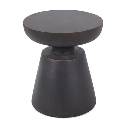 Outdoor lightweight concrete end table with copper half-sphere top by HouseOfZazla on Tampa Home & Garden Store