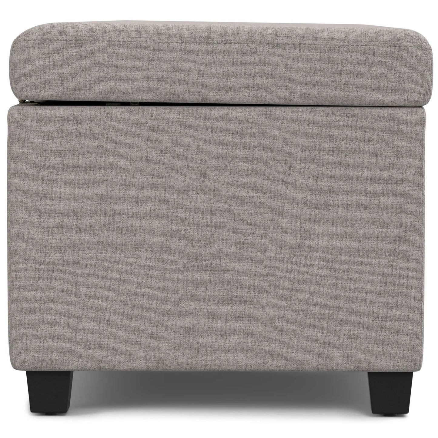 Avalon storage ottoman bench in gray fabric with hinged lid by Unique Piece Furniture on Tampa Home & Garden Store