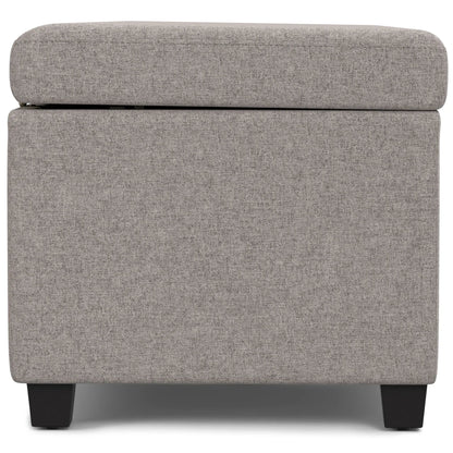 Avalon storage ottoman bench in gray fabric with hinged lid by Unique Piece Furniture on Tampa Home & Garden Store