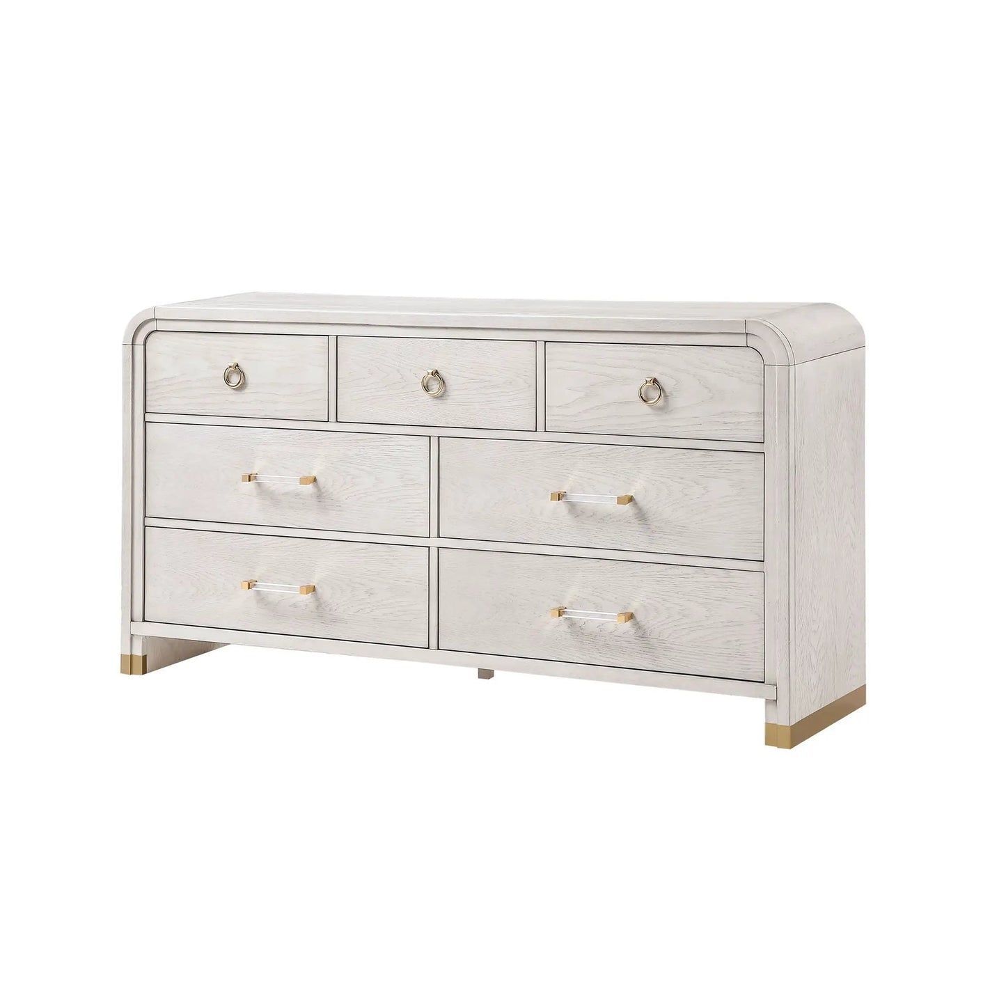 Malco Oak Dresser with Gold Detailing Finish
