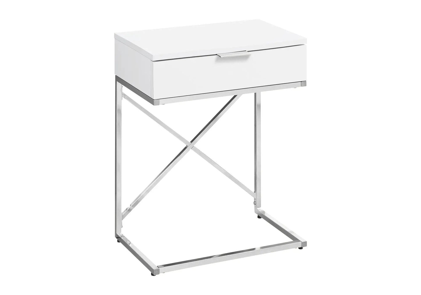 Accent Side Table With Storage Drawer Large Top