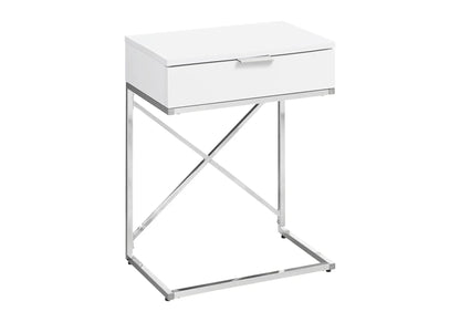 Accent Side Table With Storage Drawer Large Top