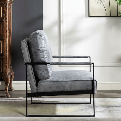 Mid Century Modern Chair With a Metal Frame