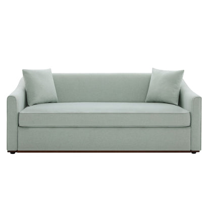 Modern 3 Seat Sofa With Chenille And Two Pillows
