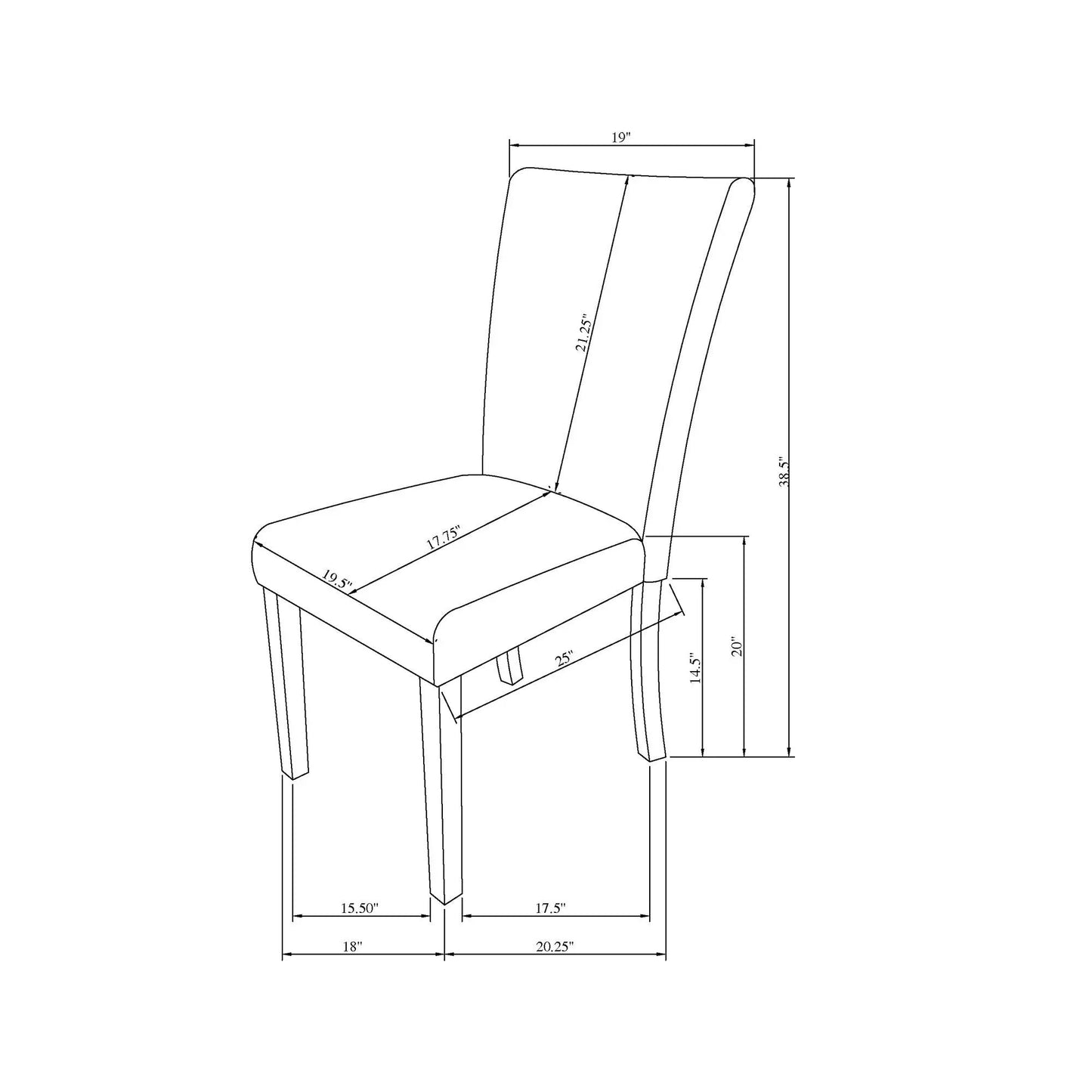 Oceanic dining chair set of 2 gray by Unique Piece Furniture on Tampa Home & Garden Store