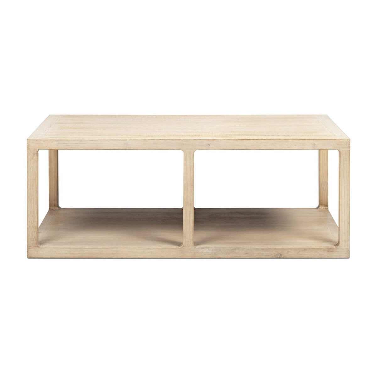 Natural reclaimed wood coffee table with lower shelf Ellis by HouseOfZazla on Tampa Home & Garden Store