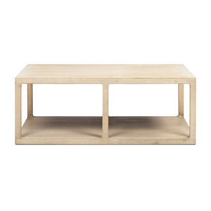 Natural reclaimed wood coffee table with lower shelf Ellis by HouseOfZazla on Tampa Home & Garden Store