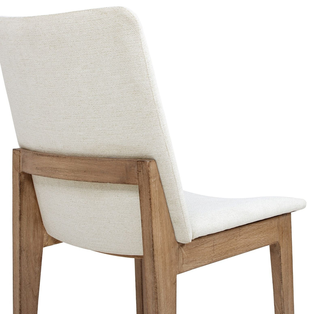 Light beige dining chair with a natural reclaimed pine frame for kids on Tampa Home & Garden Store