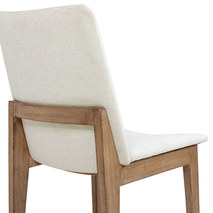 Light beige dining chair with a natural reclaimed pine frame for kids on Tampa Home & Garden Store