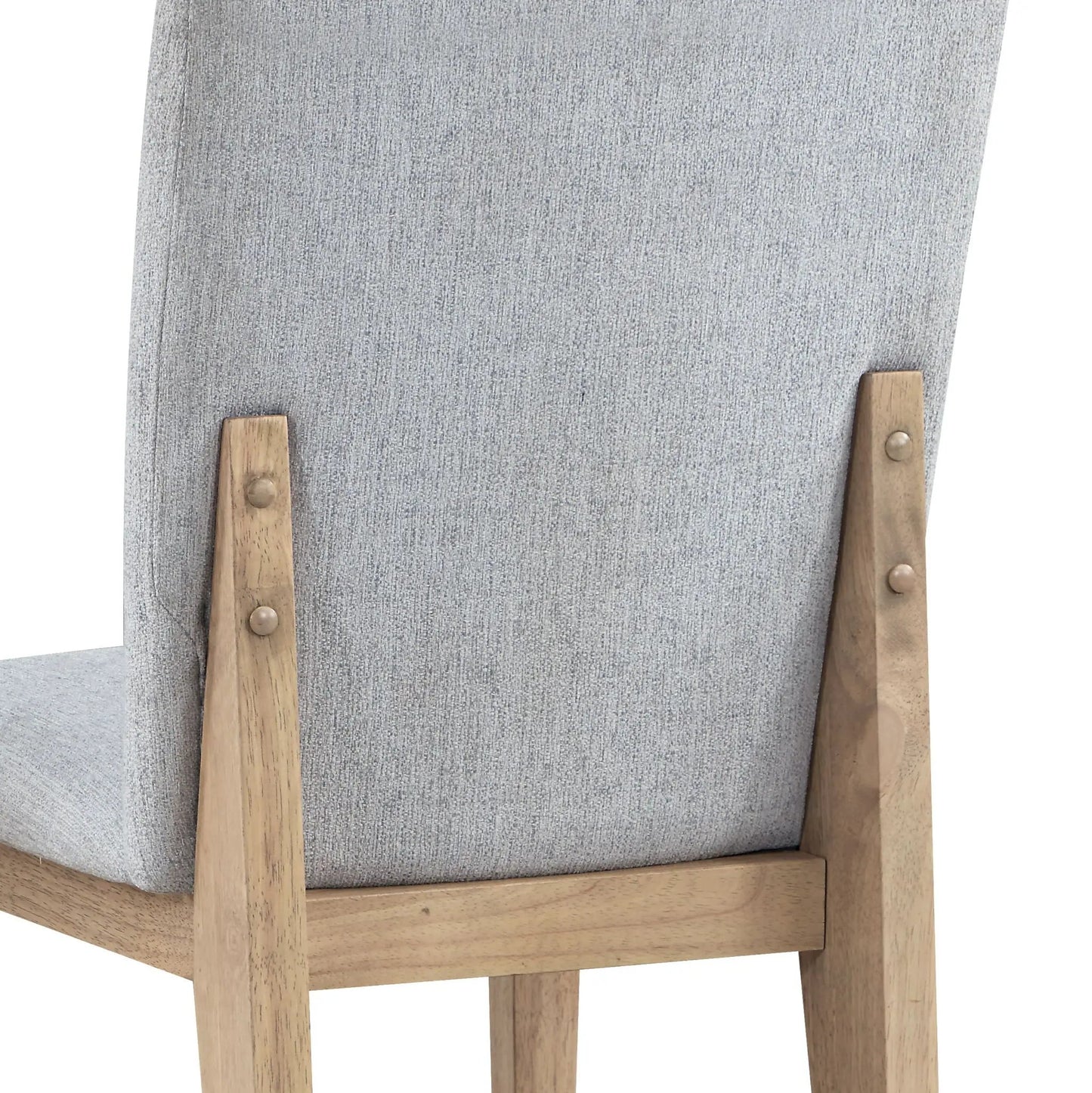 Caspian Oak Finish Dining Chair Gray Set of 2