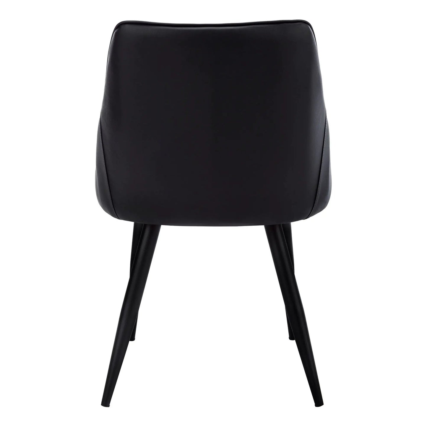 Upholstered side dining chair set of 2, black faux leather, by Unique Piece Furniture on Tampa Home & Garden Store