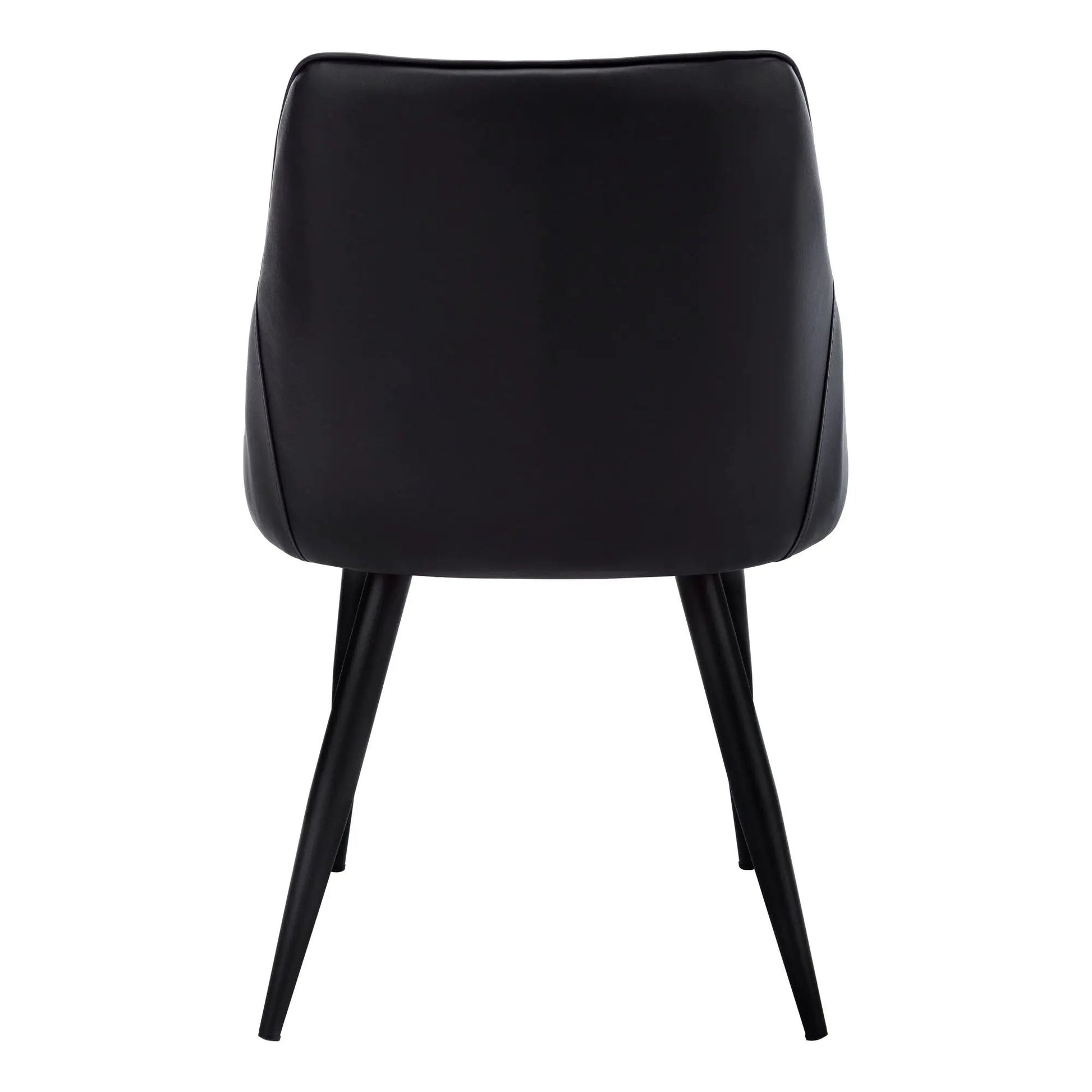 Upholstered side dining chair set of 2, black faux leather, by Unique Piece Furniture on Tampa Home & Garden Store