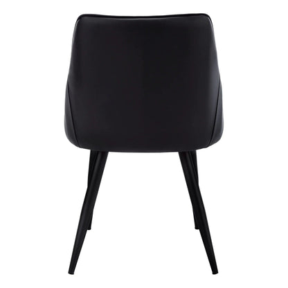Upholstered side dining chair set of 2, black faux leather, by Unique Piece Furniture on Tampa Home & Garden Store