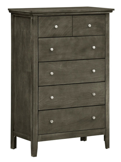 Hammond chest of drawers in dark espresso wood with silver knob pulls on Tampa Home & Garden Store