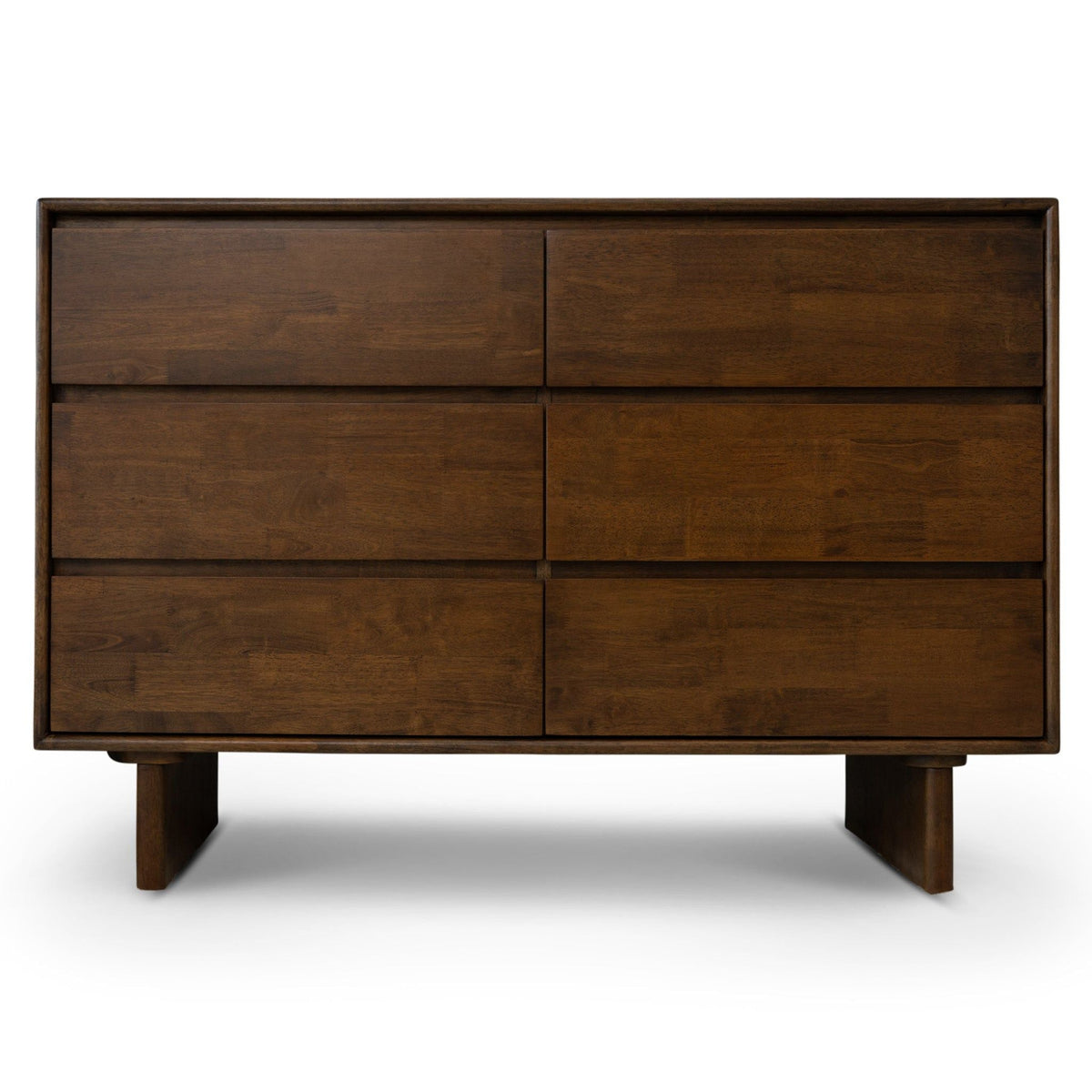 Brown mid-century dresser with 6 drawers in solid wood, HouseOfZazla on Tampa Home & Garden Store