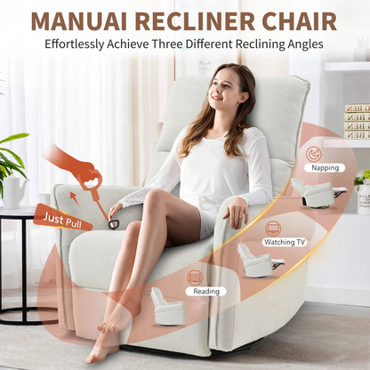 270 Degree Power Swivel Rocker Recliner With USB