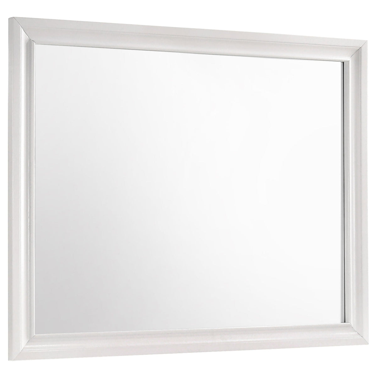 Annie 4 Piece Bedroom Set by HouseOfZazla, silver framed mirror panel with beveled edge on Tampa Home & Garden Store