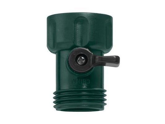 Hose end shut-off coupling Orbit Irrigation green plastic with lever handle 58086 on Tampa Home & Garden Store