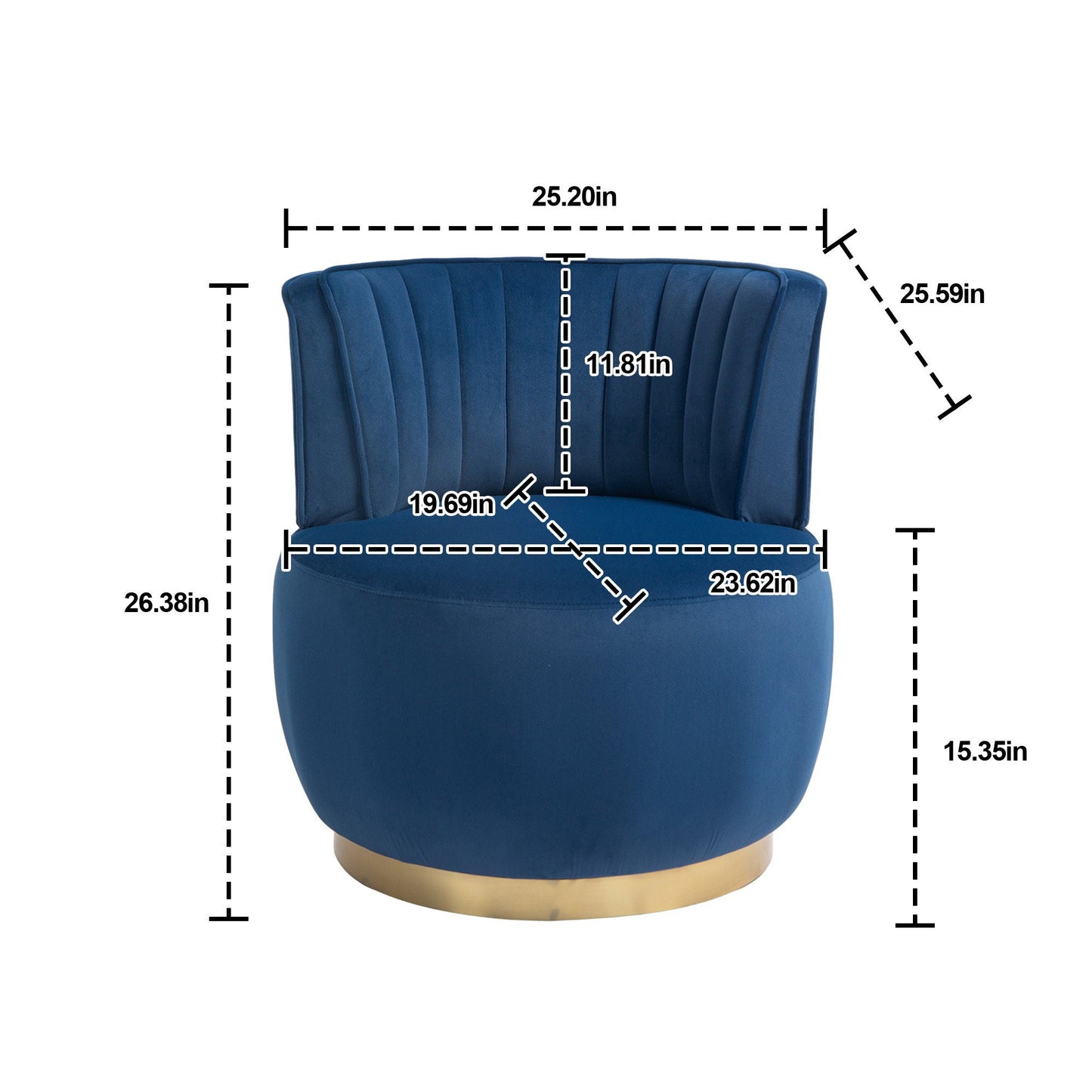 360 Swivel Barrel Sofa Chair and Support Base