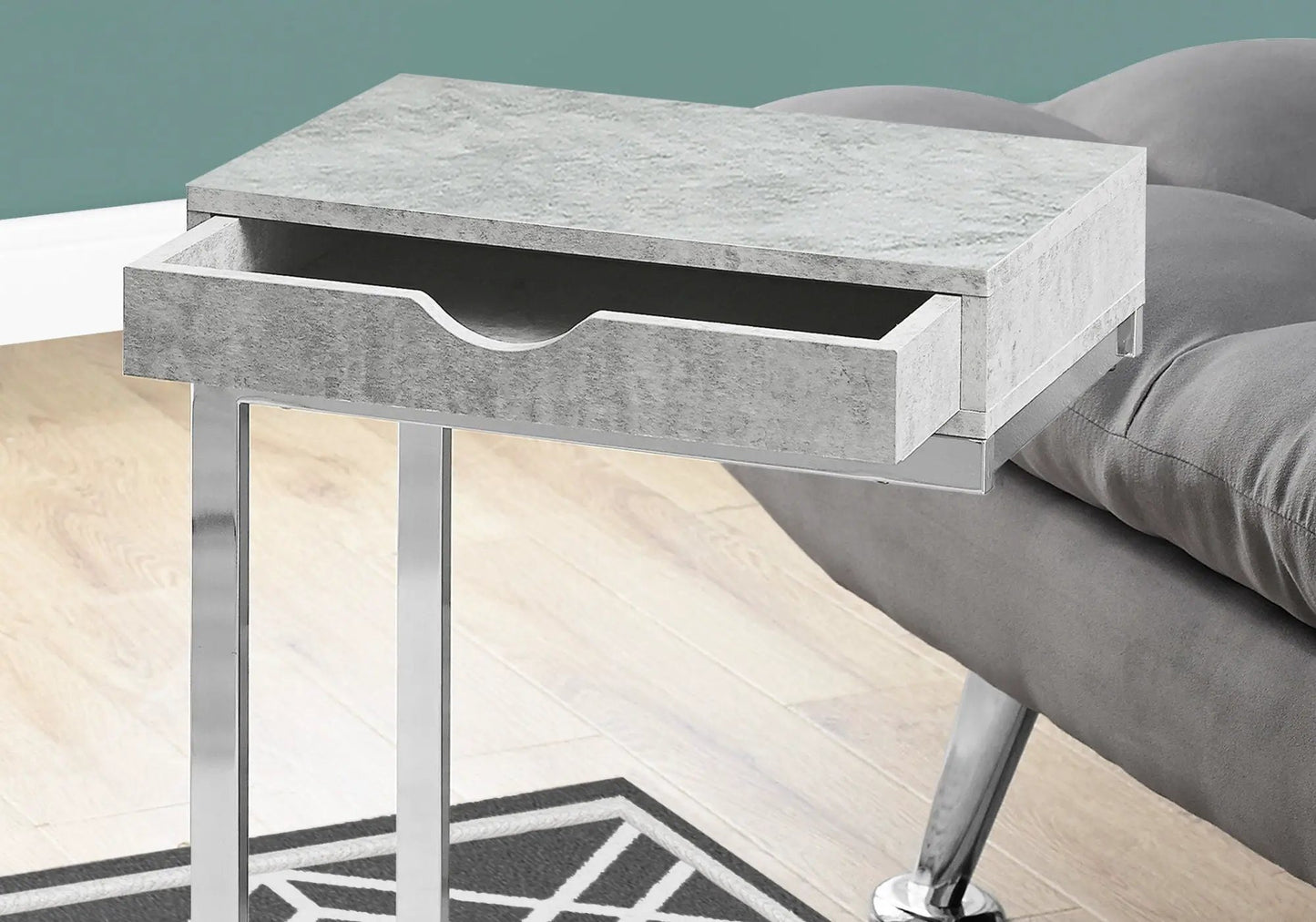 Accent Table C Shaped Contemporary Elegant Design