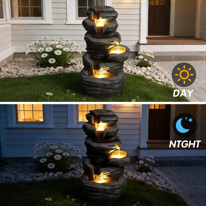 Outdoor Resin Waterfall Fountain for Garden
