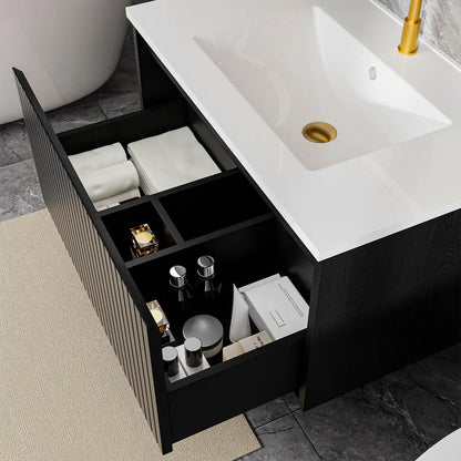 Wall Mounted Floating Bathroom Vanity With Sink