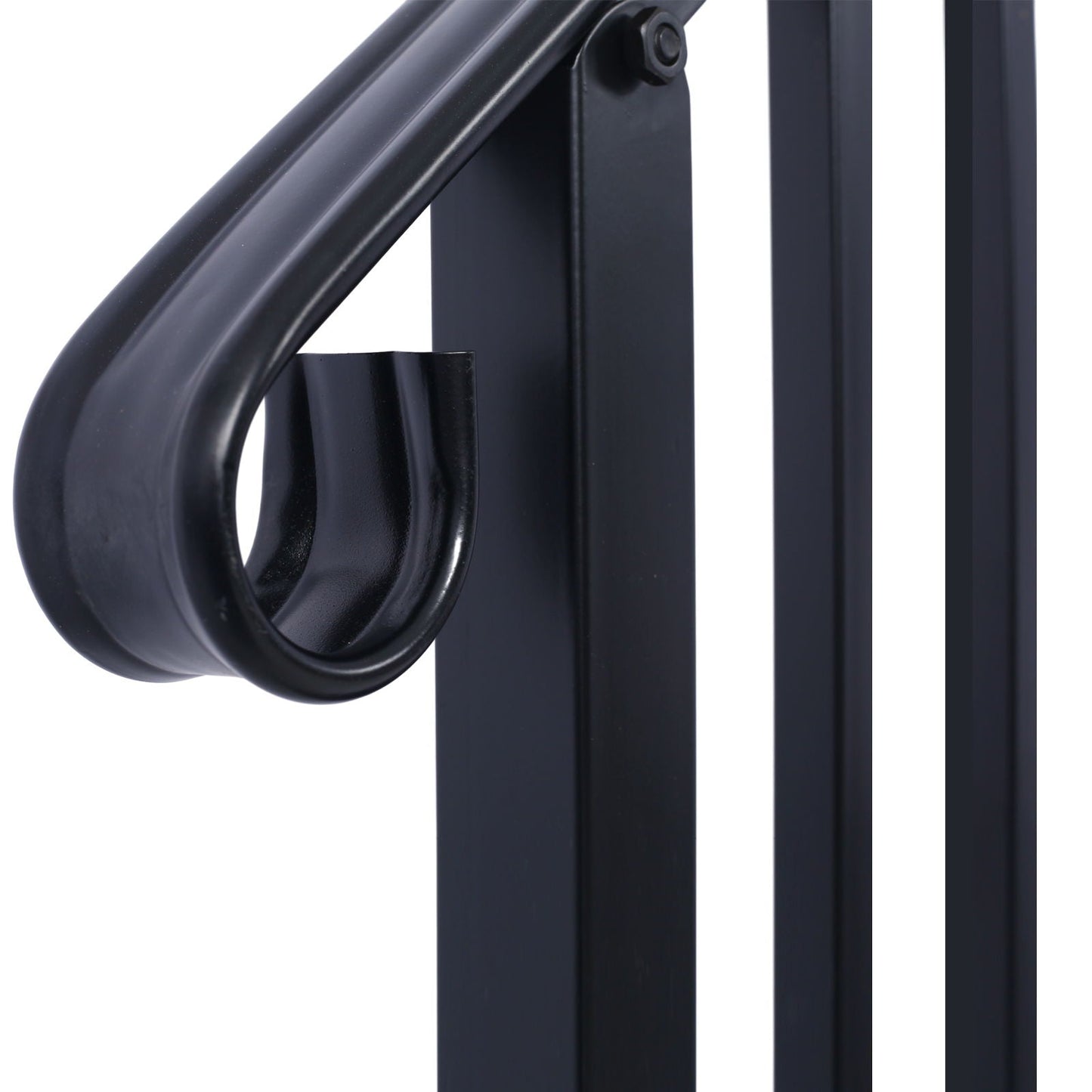 A Powder Coated Wrought Iron Handrail For Steps