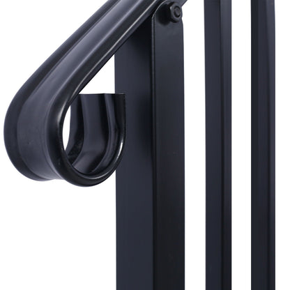 A Powder Coated Wrought Iron Handrail For Steps