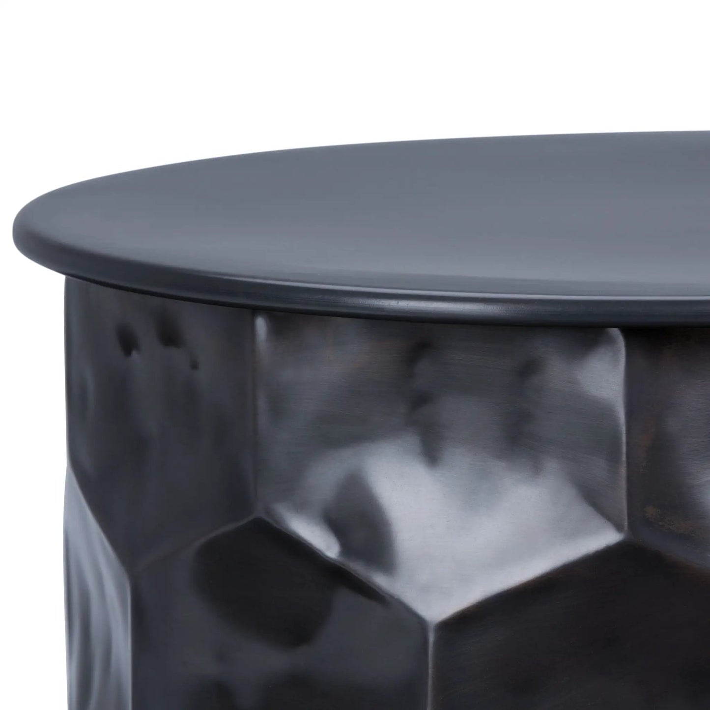 Whitney handcrafted metal storage coffee table in gray finish by Unique Piece Furniture on Tampa Home & Garden Store