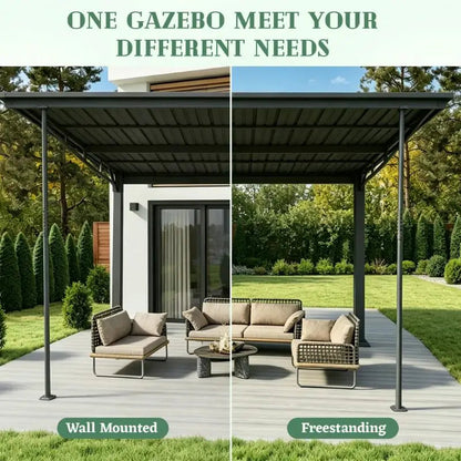 Outdoor Gazebo and 10x10 Galvanized Metal Roof