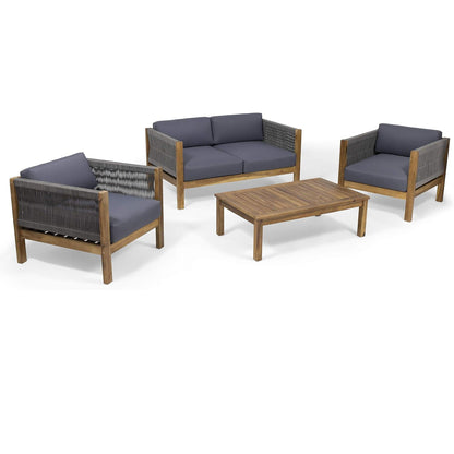 Charlotte 4 Seater Outdoor Chat Set with Rope