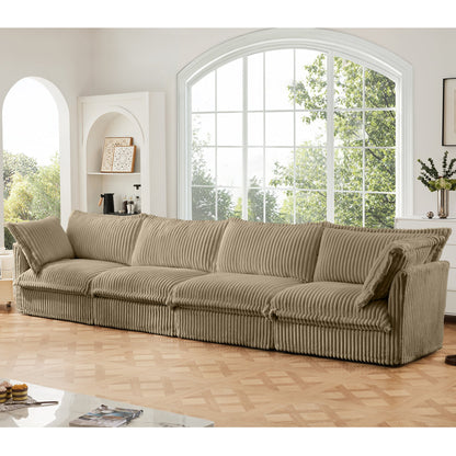 Plush and a Cozy Slipcovered Four Seater Couch